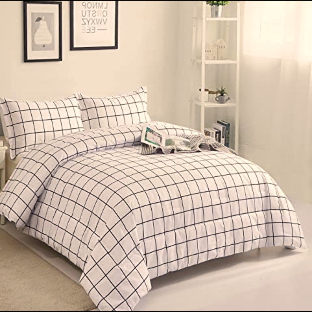 Grid duvet cover